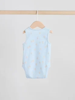 Rompertjes En Hemdjes|Rompertjes En Hemdjes|Next Blauw - 5 Pack Baby Bear Bodysuits