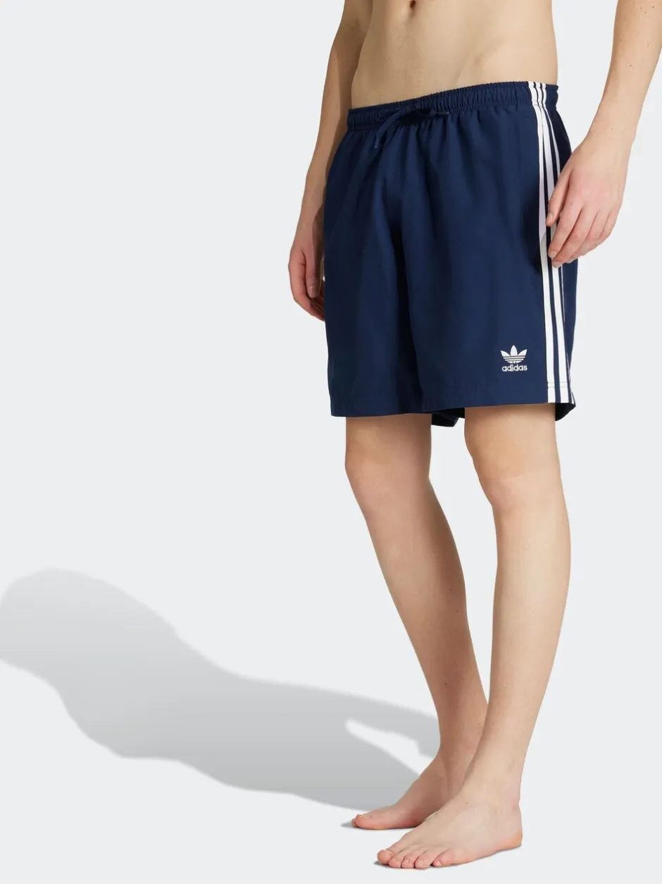 Sportkleding|Badkleding*adidas - Adicolor 3-Strepen 8-Inch Zwembroek Blauw