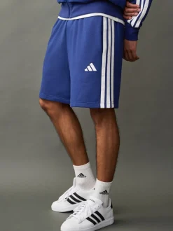 Shorts|adidas Blauw - Essential 3-Stripes French Terry Shorts