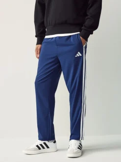 Joggingbroeken|adidas - Essentials 3-Strepen Stanford joggingbroek met open zoom Blauw