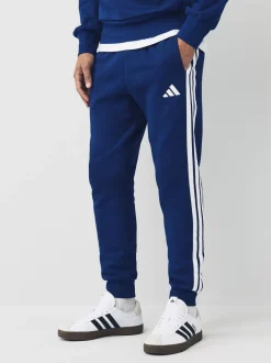 Joggingbroeken*adidas - Essentials fleece joggingbroek met 3 strepen Blauw