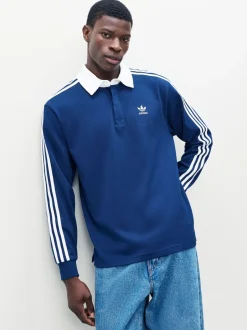 Poloshirts|adidas originals - Adicolor Rugby poloshirt Blauw