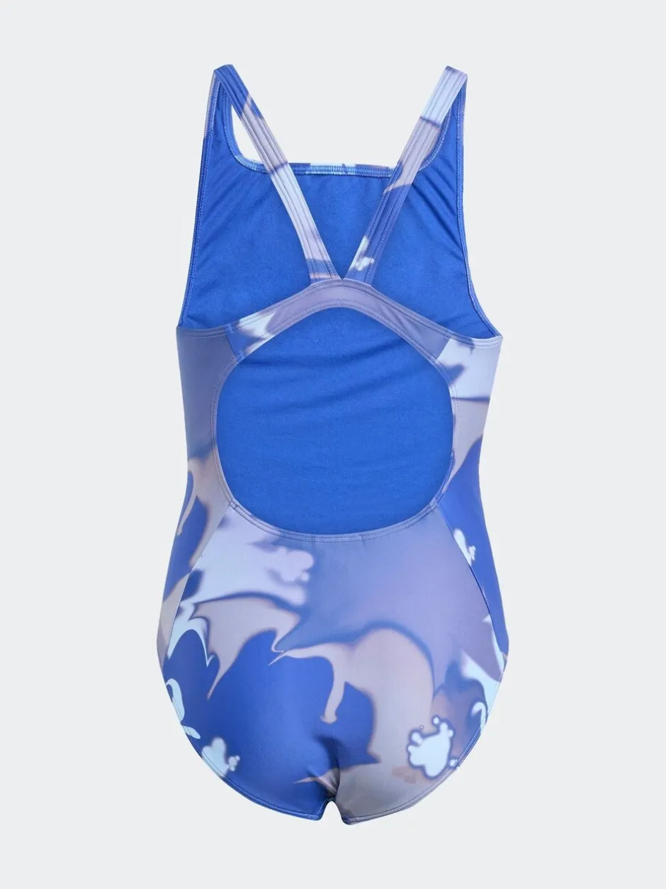 Badkleding|adidas - Tie Dye V-Back Kinderzwempak Blauw