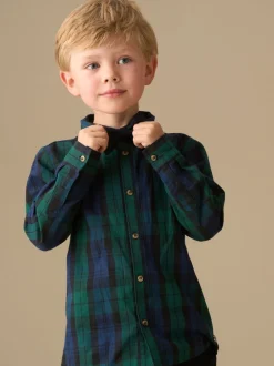Shirts|Angel & Rocket - Camden Brushed Shirt With Bow Tie Blauw