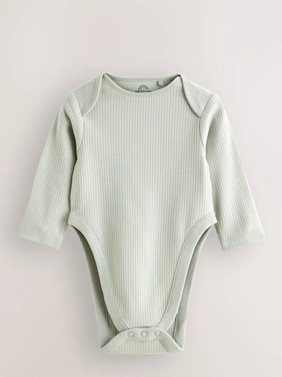 Rompertjes En Hemdjes|Rompertjes En Hemdjes|Next Blauw - Baby Hip Dysplasia Long Sleeve Bodysuits 3 Pack