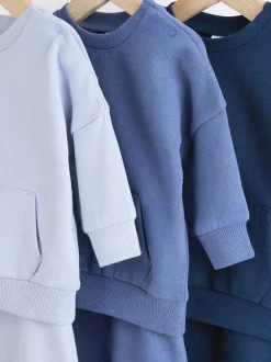 Sets En Combisets|Truien En Breisels*Next Blauw - Baby Sweatshirt en Joggingbroeken Set 6 stuks (0mnd-3jaar)
