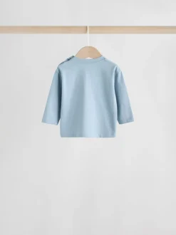 Tops|T-Shirts*Next - Baby T-shirts met lange mouwen 4 stuks (0mnd-2jr) Blauw