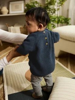 Sets En Combisets|Truien En Breisels*Next - Babyset met gebreide trui en legging (0mnd-2jr) Blauw