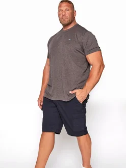 Shorts|BadRhino Big & Tall - Badrhino - Big & Tall - Cargoshort met stretch Blauw