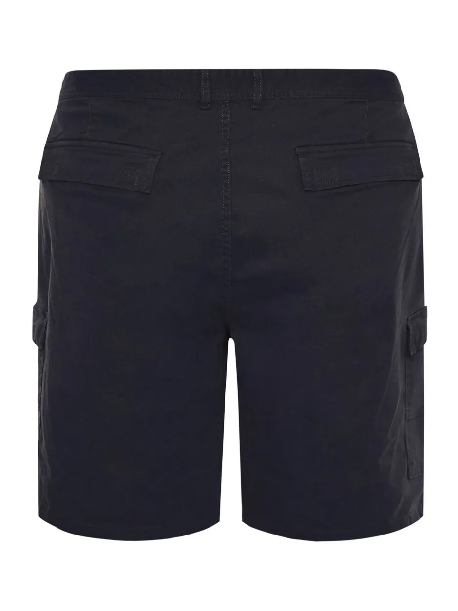 Shorts|BadRhino Big & Tall - Badrhino - Big & Tall - Cargoshort met stretch Blauw
