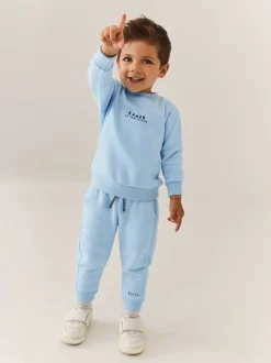 Joggingbroeken|Sweaters En Hoody´S|Baker by Ted Baker Blauw - set met sweatshirt en joggingbroek