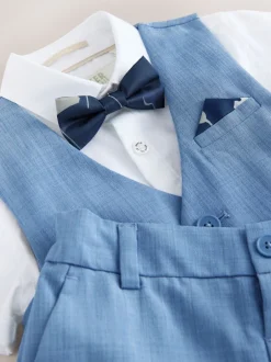 Gelegenheidskleding|Kostuums En Herenvesten*Baker by Ted Baker - set van overhemd, gilet en short Blauw