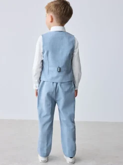 Gelegenheidskleding|Kostuums En Herenvesten|Baker by Ted Baker - set van gilet, overhemd en broek Blauw