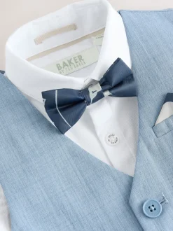Gelegenheidskleding|Kostuums En Herenvesten|Baker by Ted Baker - set van gilet, overhemd en broek Blauw