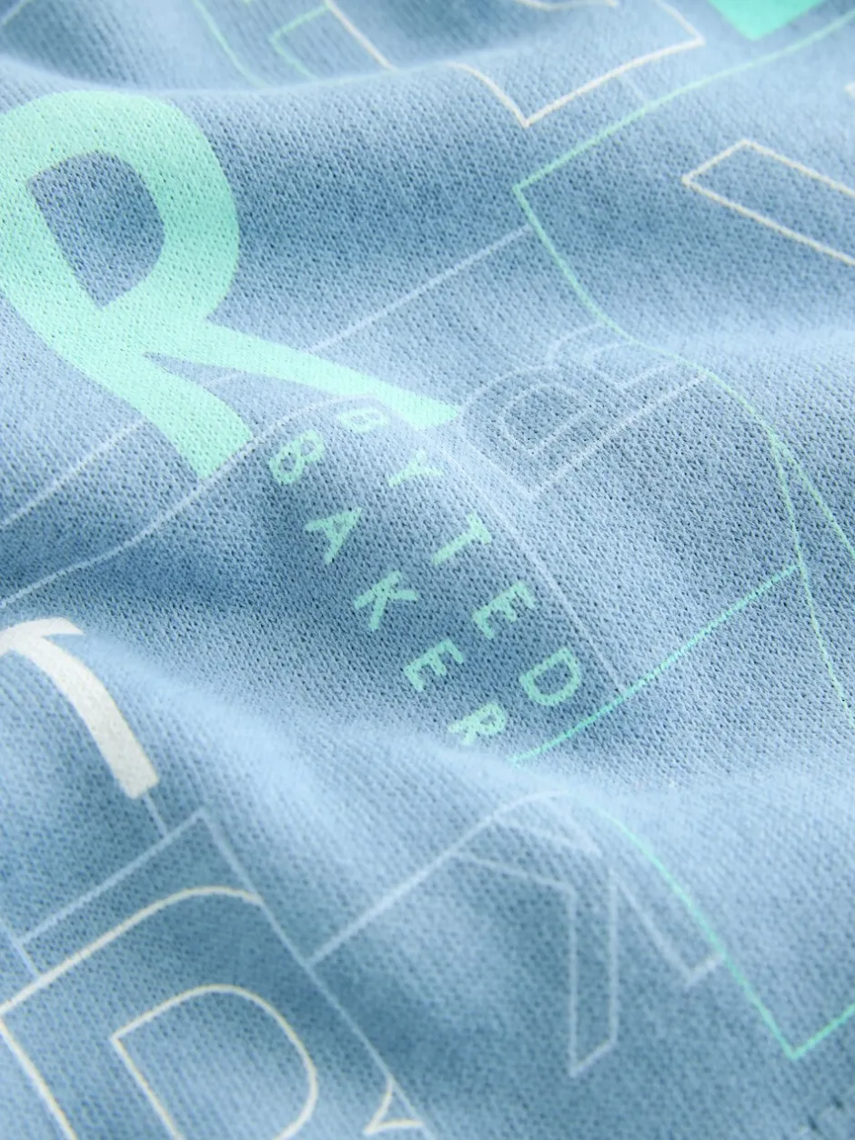 Rompertjes En Tuinbroeken*Baker by Ted Baker - All Over Print Long Sleeve Romper Blauw