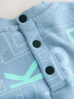Rompertjes En Tuinbroeken*Baker by Ted Baker - All Over Print Long Sleeve Romper Blauw