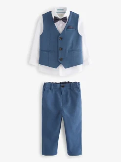 Kostuums En Herenvesten*Baker by Ted Baker - set van gilet, overhemd en broek Blauw