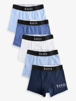 Ondergoed|Schoolkleding|Baker by Ted Baker - set van 5 boxershorts Blauw