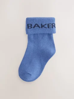 Sokken En Panty's|Sokken|Baker by Ted Baker - babysokken verpakking van 5 Blauw