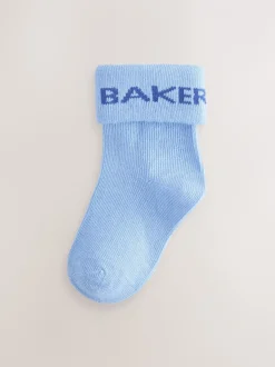 Sokken En Panty's|Sokken|Baker by Ted Baker - babysokken verpakking van 5 Blauw
