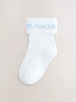 Sokken En Panty's|Sokken|Baker by Ted Baker - babysokken verpakking van 5 Blauw