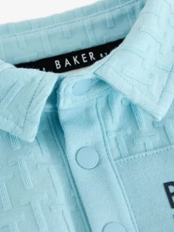 Rompertjes En Tuinbroeken*Baker by Ted Baker - - Set van geribbeld rompertje en muts Blauw