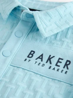 Rompertjes En Tuinbroeken*Baker by Ted Baker - - Set van geribbeld rompertje en muts Blauw