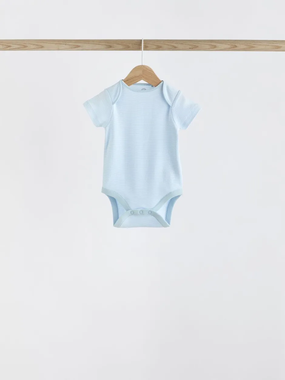 Rompertjes En Hemdjes|Next Blauw - Beer Baby Bodysuits met korte mouwen