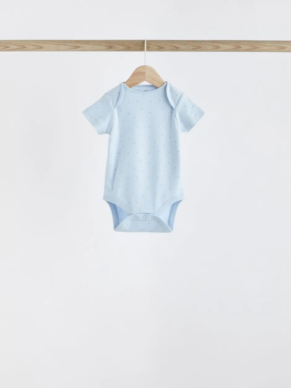Rompertjes En Hemdjes|Next Blauw - Beer Baby Bodysuits met korte mouwen