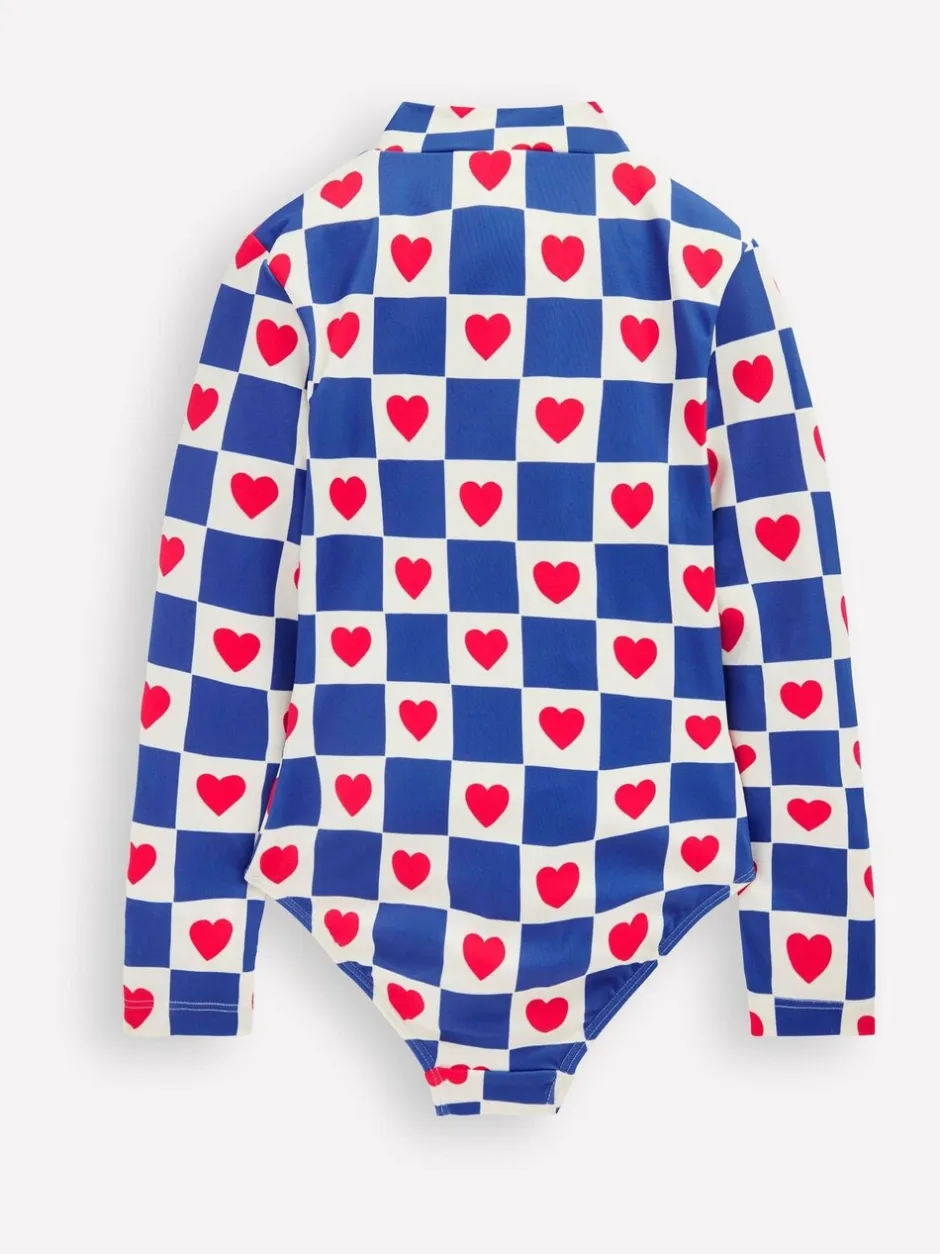 Badkleding|Badkleding|Boden - badpak met lange mouwen Blauw