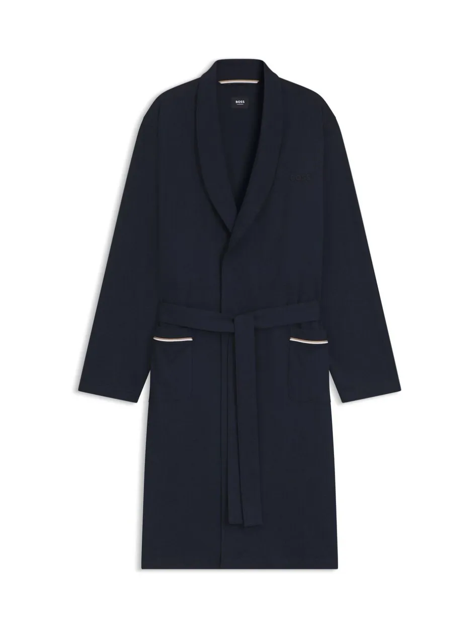 Kamerjassen En Badjassen|BOSS - Towelling Robe Blauw