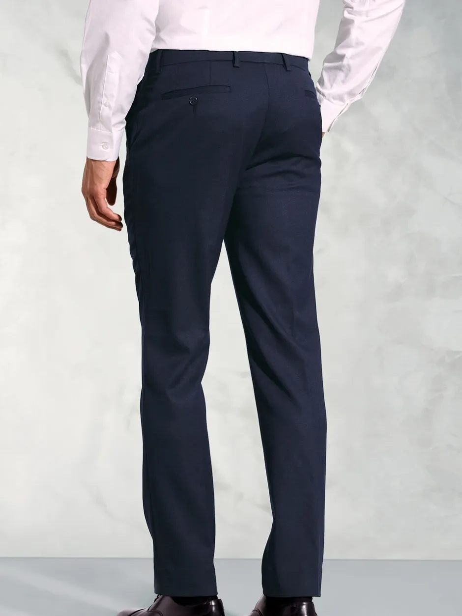 Formele Broek*Brook Taverner Blauw - Flannel Trousers