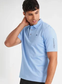 Sportkleding|Poloshirts*Calvin Klein Golf Blauw - Uni poloshirt