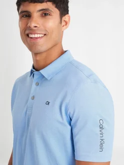 Sportkleding|Poloshirts*Calvin Klein Golf Blauw - Uni poloshirt