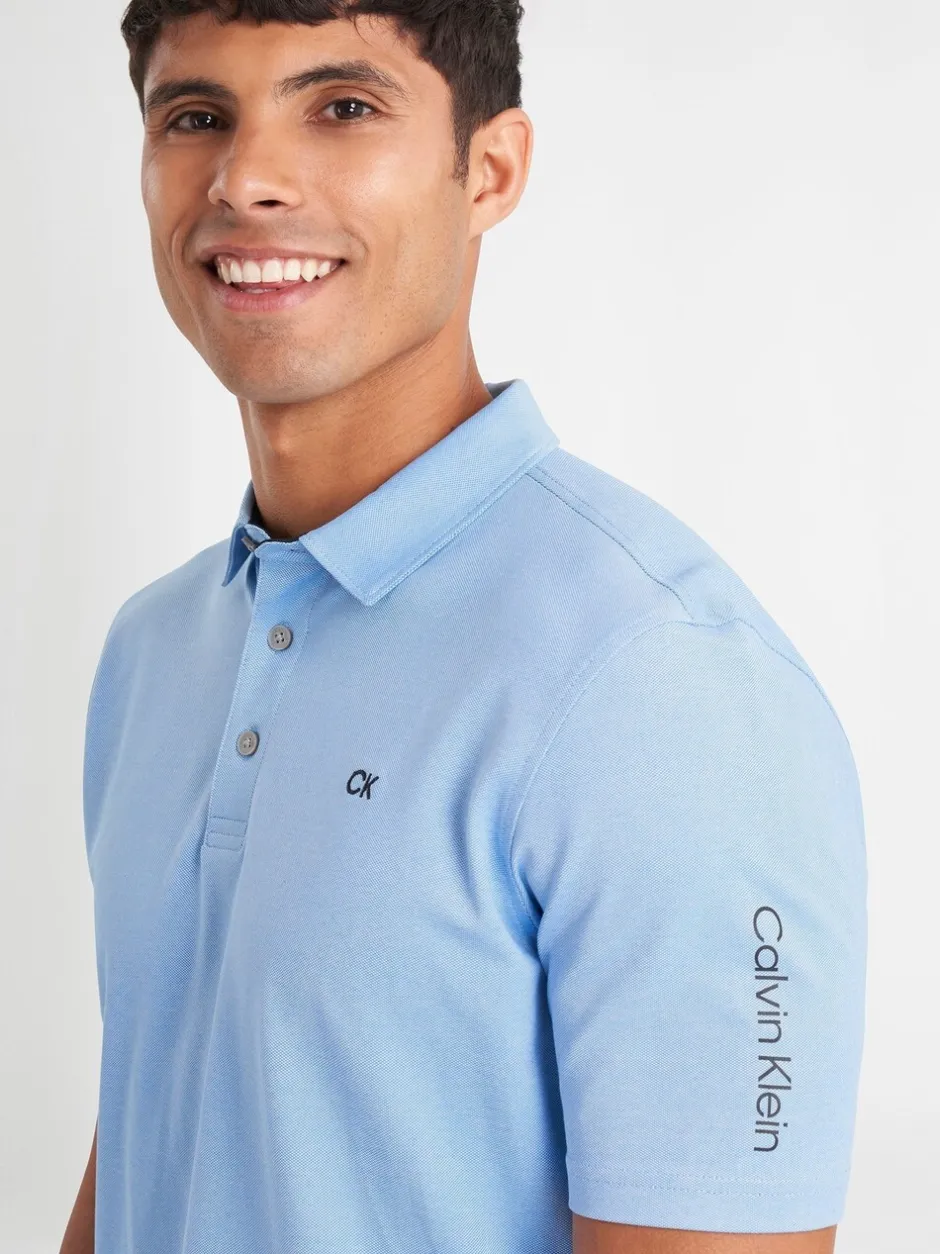 Sportkleding|Poloshirts*Calvin Klein Golf Blauw - Uni poloshirt