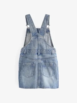 Jurken*Next - Denim overgooier (3-16 jr) Blauw