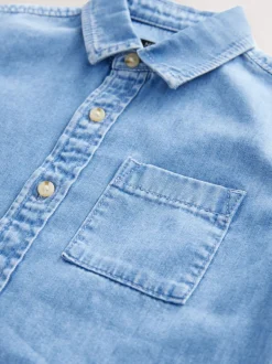 Shirts*Next Blauw - Denim overhemd met lange mouwen (3-16jr)