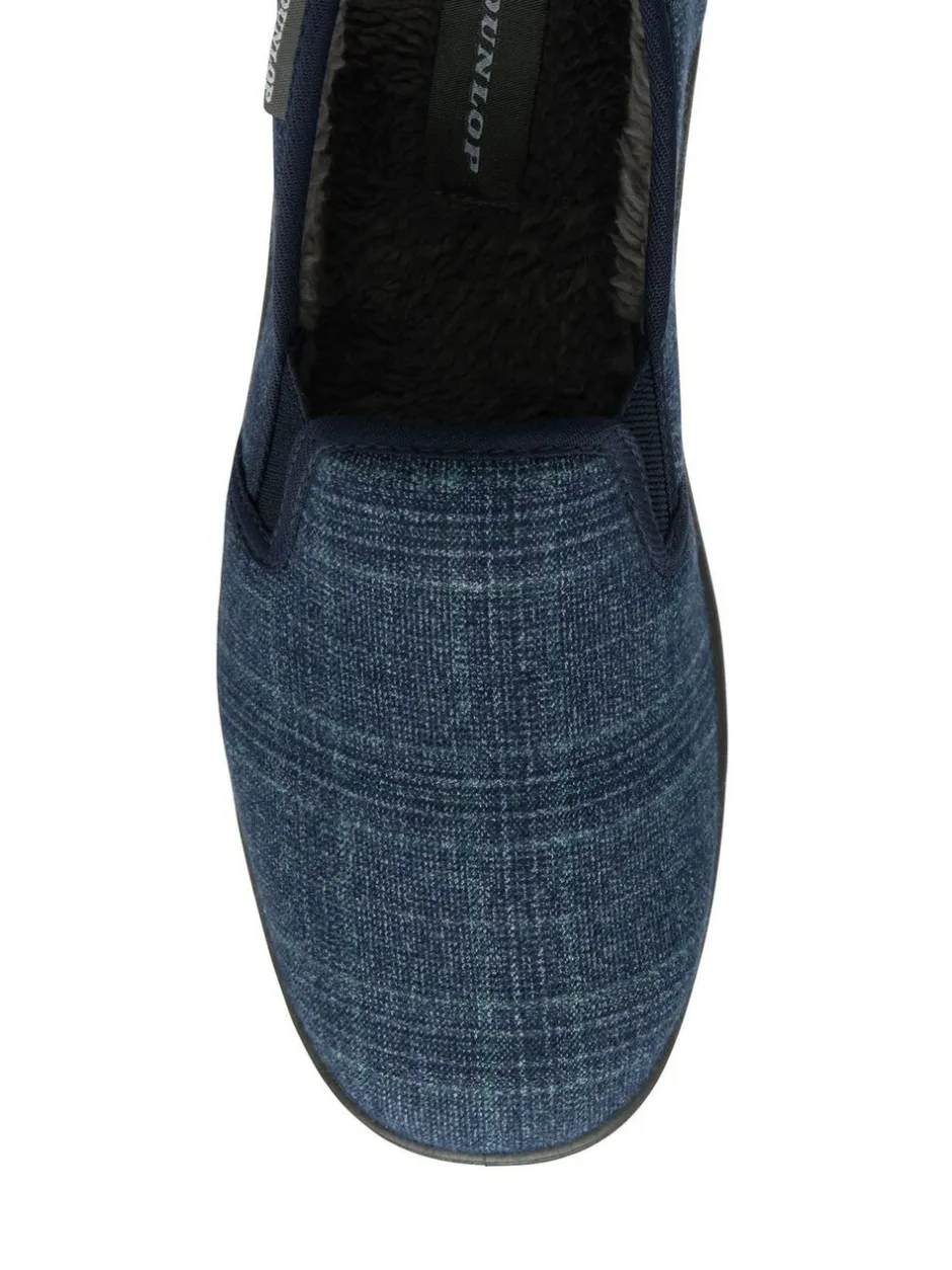 Pantoffels*Dunlop - pantoffels met twee inzetstukken voor heren Blauw