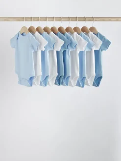 Rompertjes En Hemdjes|Rompertjes En Hemdjes*Next Blauw - Effen babyrompertjes