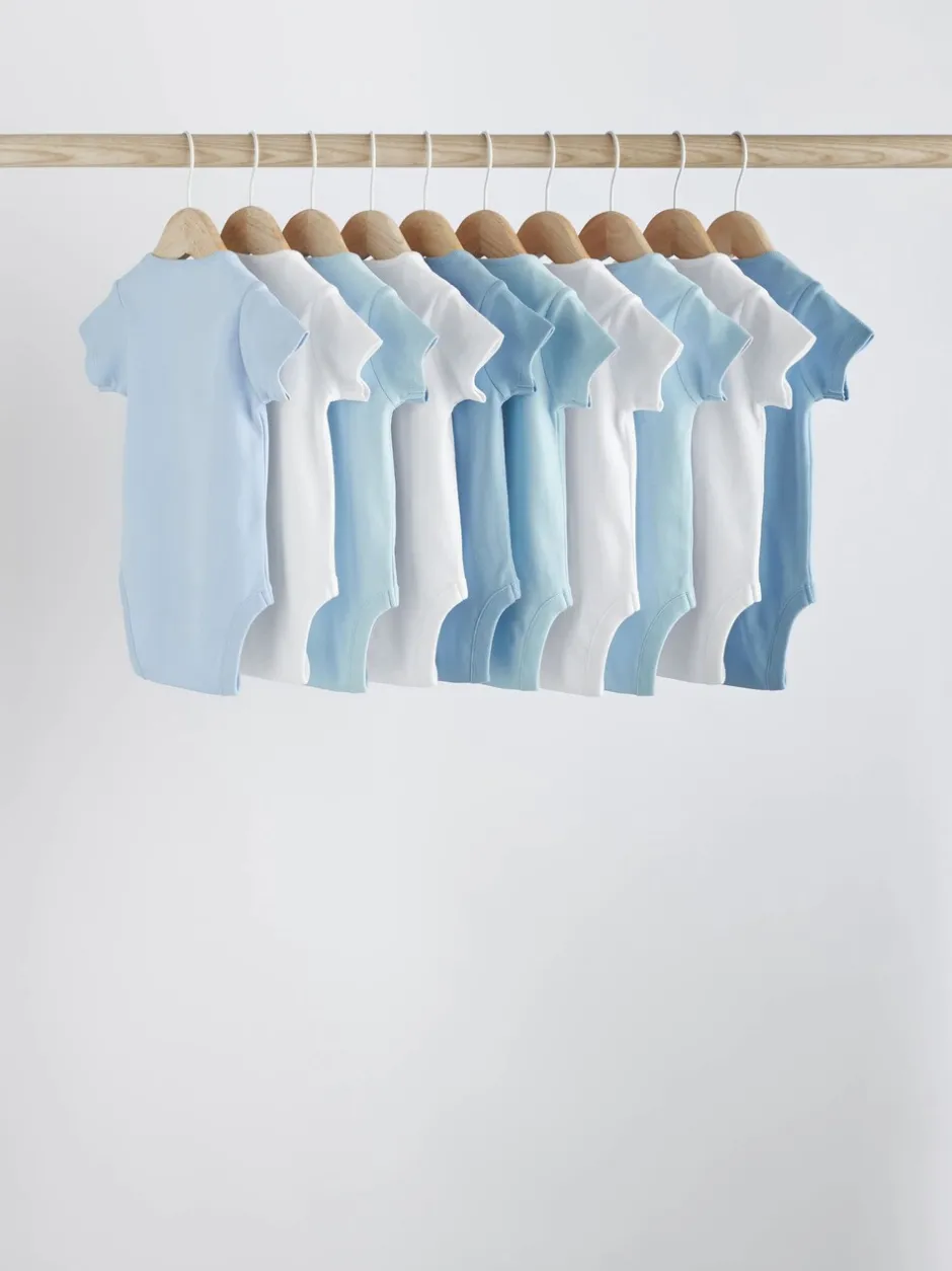 Rompertjes En Hemdjes|Rompertjes En Hemdjes*Next Blauw - Effen babyrompertjes