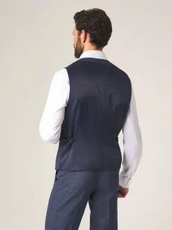 Vesten|Skopes - Enkele knoop - scoop Anello gilet met dubbele rij knopen Blauw