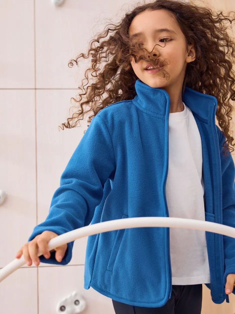 Schoolkleding|Schoolkleding*Next - Fleece jack met rits en zakken (3-16 jr) Blauw