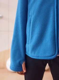 Schoolkleding|Schoolkleding*Next - Fleece jack met rits en zakken (3-16 jr) Blauw