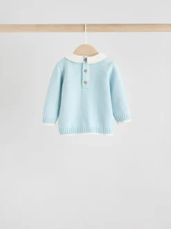Truien En Breisels|Sets En Outfits|Next - Gebreide trui en leggings babyset (0mnd-3jr) Blauw