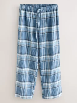 Pyjama's*Next Blauw - Geruite pyjama met korte mouwen