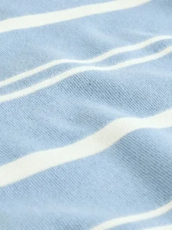 Truien En Breisels|Next Blauw - Gestreepte gebreide trui met ronde hals van 100% katoen (3-16jr)