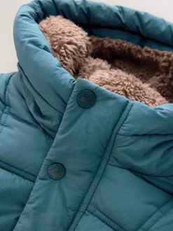Jassen, Jacks En Kinderwagenpakjes|Jassen En Jacks*Next - Gewatteerde, regenbestendige jas met borgvoering (3mnd-7jr) Blauw