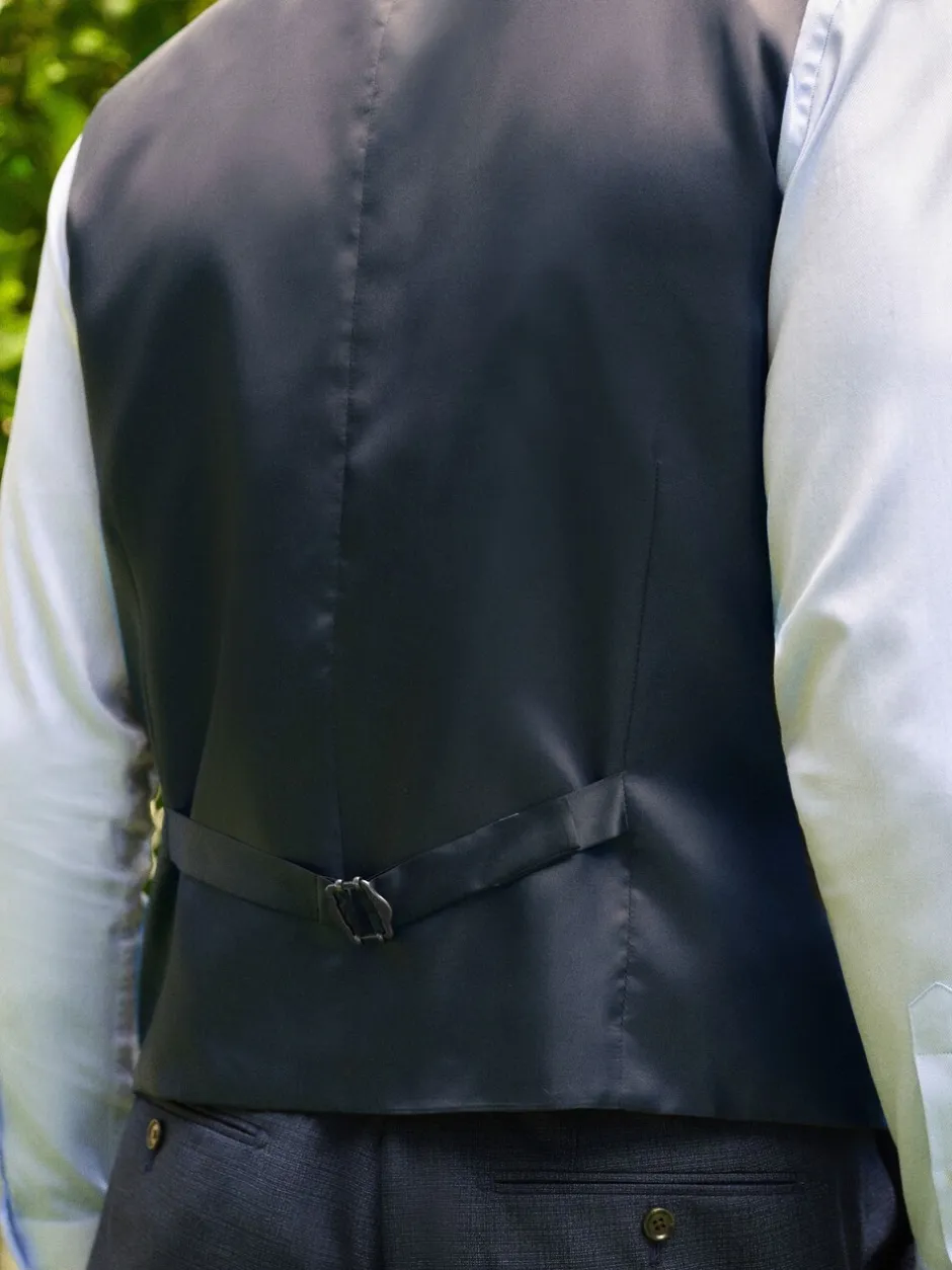 Vesten|Next - Gilet van getextureerde wolmix Blauw