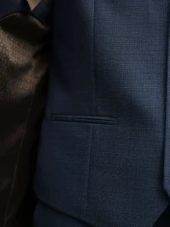 Vesten|Next - Gilet van getextureerde wolmix Blauw