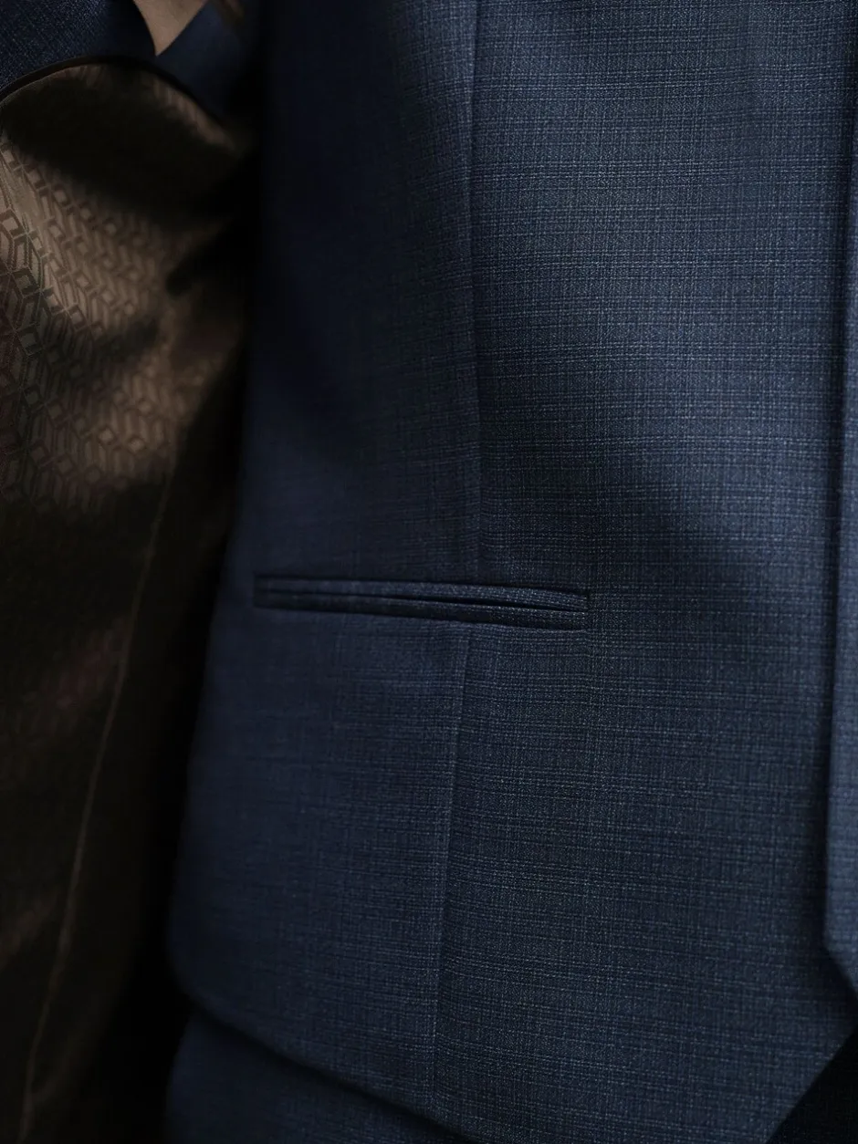 Vesten|Next - Gilet van getextureerde wolmix Blauw